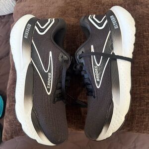 Brooks Black and White Athletic Sneakers